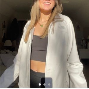 white north face fleece jacket!!